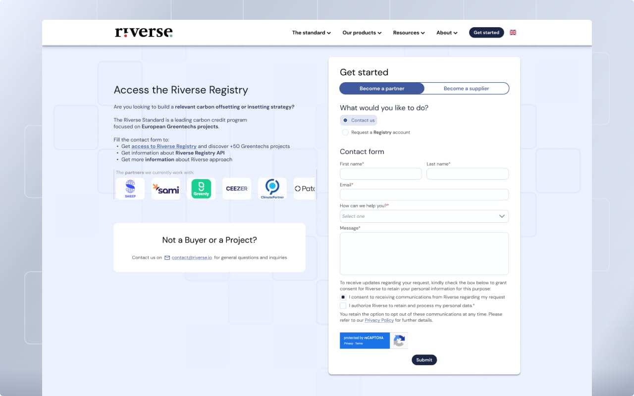 Riverse website Portfolio Elia Saltarello