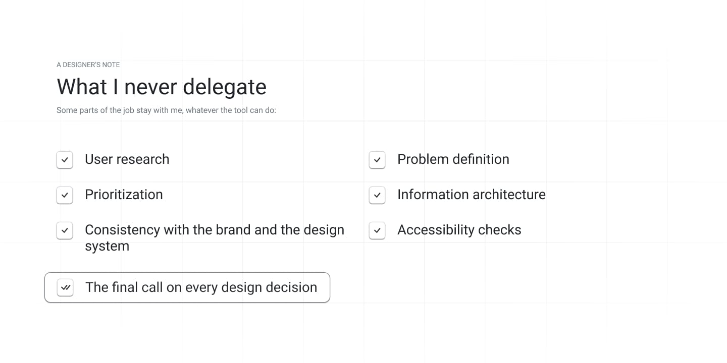 What designers should never delegate to AI